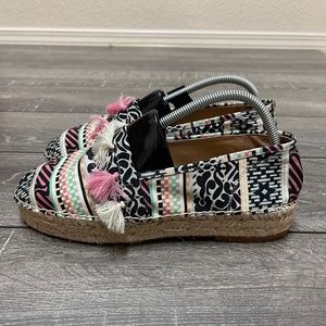 Crown Vintage Kalani Cute Print Tassel Detailed Espadrilles be Women’s Size 10